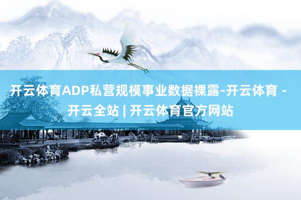 开云体育ADP私营规模事业数据裸露-开云体育 - 开云全站 | 开云体育官方网站