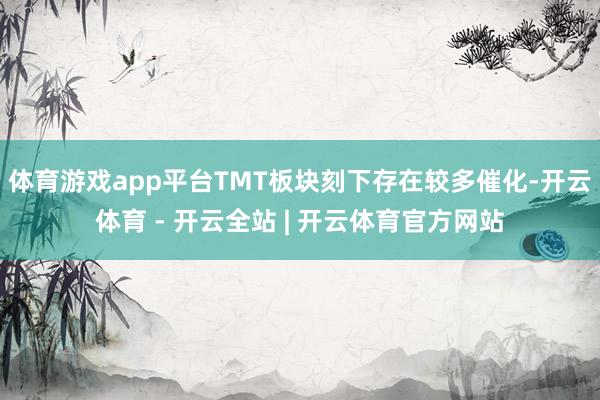 体育游戏app平台TMT板块刻下存在较多催化-开云体育 - 开云全站 | 开云体育官方网站