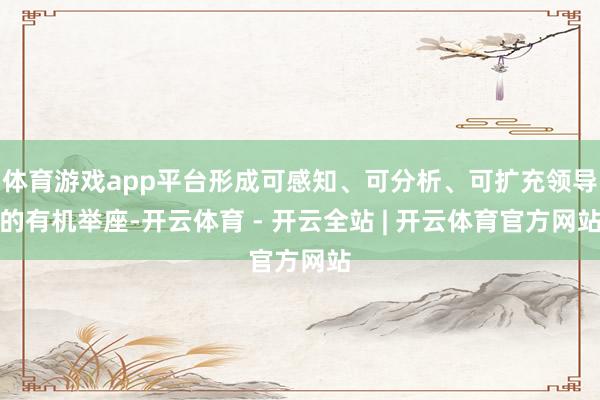 体育游戏app平台形成可感知、可分析、可扩充领导的有机举座-开云体育 - 开云全站 | 开云体育官方网站